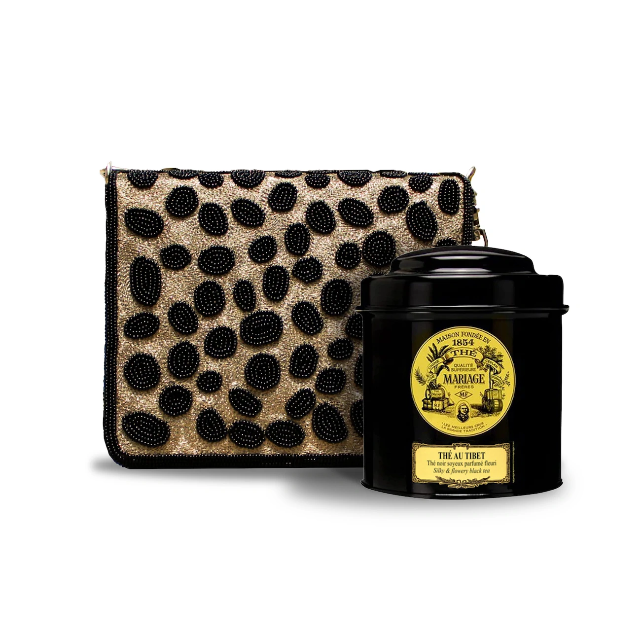 Mini bag perlée maroquinerie de luxe - Queen of the jungle- Sophie Cano Paris